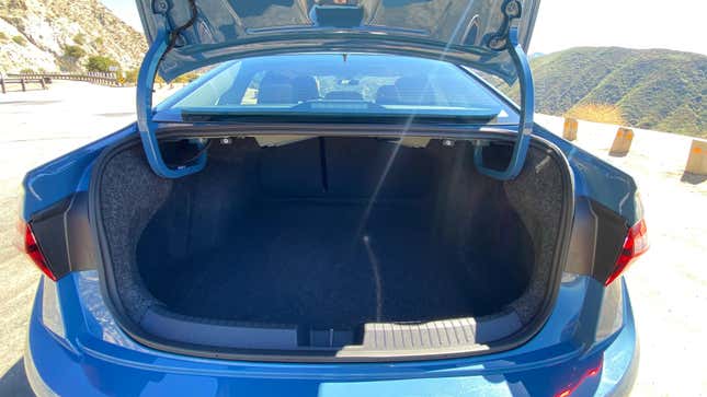 A photo of the Jetta's cavernous trunk