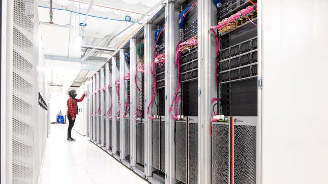 Startup Cerebras System's new AI supercomputer Andromeda is seen at a data center in Santa Clara, California, U.S. October 2022.