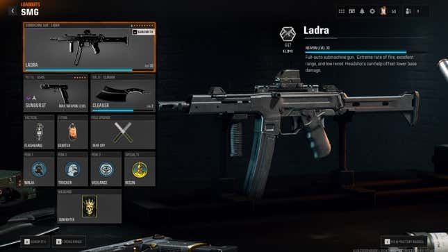 The Black Ops 6 benefits and equipment loading screen.