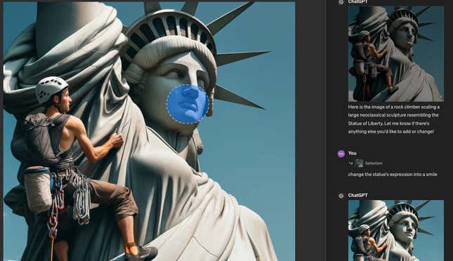 Image for article titled OpenAI gave DALL-E an edit feature that shows how AI image generators are limited