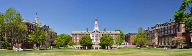 Harvard University, in Cambridge, Mass., is one of 27 options that Florida high school senior Jonathan Walker has for matriculation after landing scholarship offers totaling some $4 million.