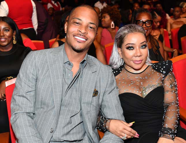 T.I. and Tameka “Tiny” Harris attend 2019 Black Music Honors at Cobb Energy Performing Arts Centre on September 05, 2019 in Atlanta, Georgia.