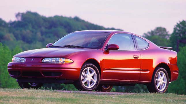 A red Oldsmobile Alero