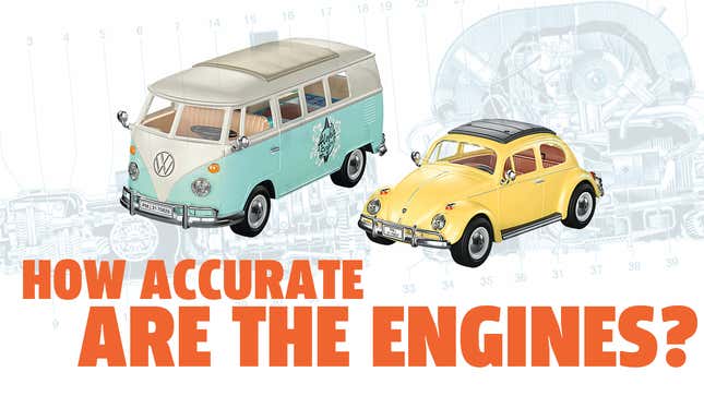 Image for article titled It&#39;s Time To Evaluate The Accuracy Of Playmobil Air-Cooled VW Engines