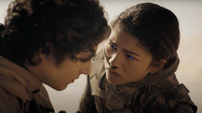 Timothee Chalamet and Zendaya in Dune: Part Two.