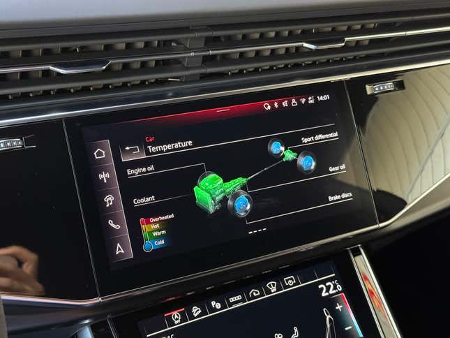 Touchscreen of a 2025 Audi RS Q8 Performance