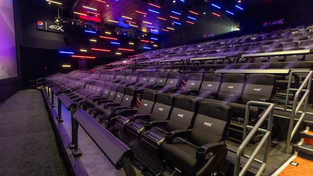 A picture of the 4DX Theater in Regal Times Square. 