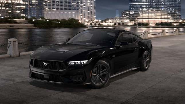 mustang negro mate 2023