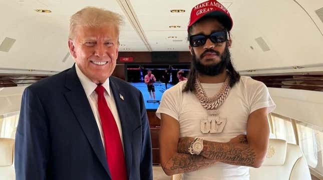 Donald Trump and Philadelphia rapper Ot7 Quanny.