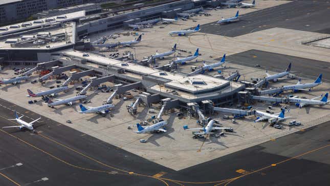 Planes at Newark Liberty International Airport