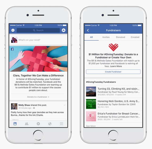 #GivingTuesday: With its newest invention, Facebook aims to become the ...