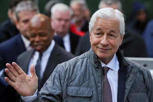 JPMorgan Chase CEO Jamie Dimon said he has “enormous respect” for rival Capital One led by Richard Fairbank.