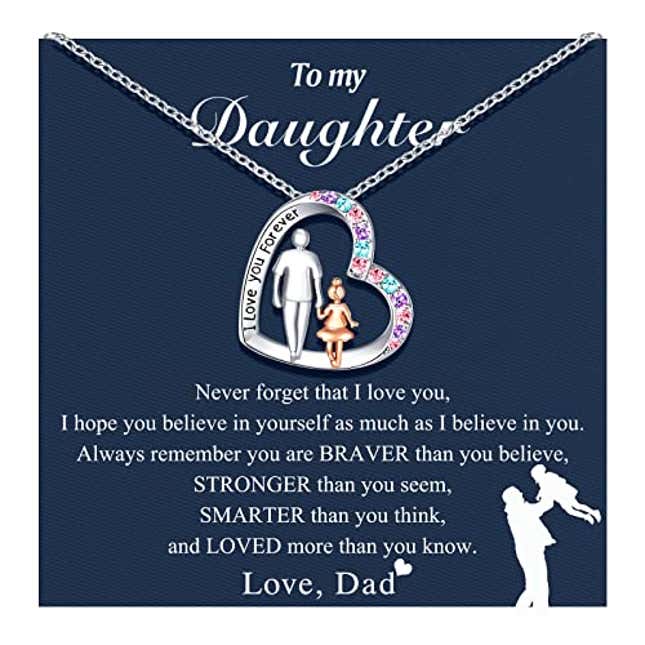 Image for article titled UNGENT THEM Daughter Gifts Necklace from Dad Daddy Father Daughter Jewelry Christmas Valentines Day Gifts for Kids Girls Teen Tween 8 10 12 13 14 16 11 Year Old Birthday Present, Now 20% Off