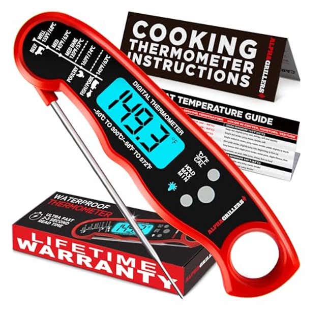 Image for article titled Alpha Grillers Instant Read Meat Thermometer for Cooking Grilling and Griddle Accessories Kitchen Essentials, Now 22% Off