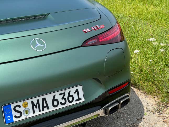 Mercedes-AMG SL63 SE Performance rear end in matte blue