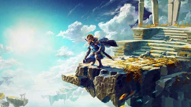 Link looks down from a Sky Island.