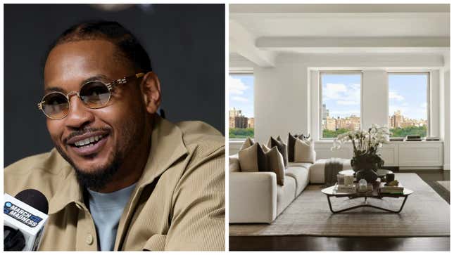 Image for article titled A Look Inside Carmelo Anthony's Luxurious Manhattan Apartment, Now For Sale at This Eye-Watering Price