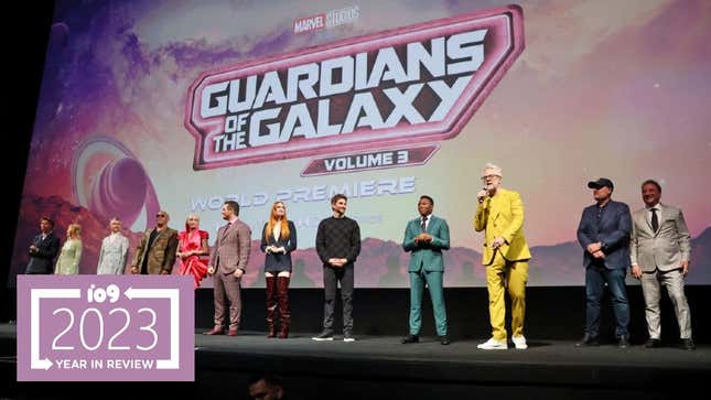 The team behind Guardians of the Galaxy Vol. 3 celebrating what would be the high point of Marvel’s year.
