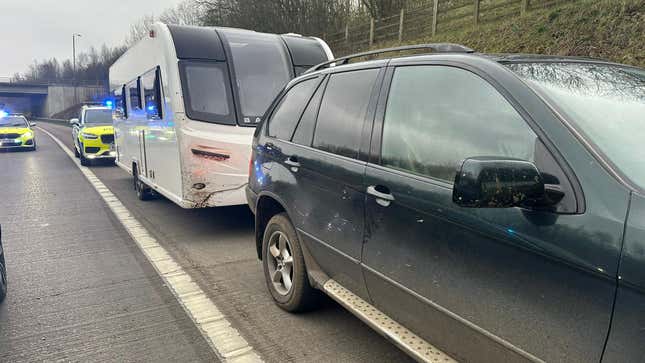 Image for article titled UK Police Stop BMW Towing Stolen Travel Trailer, Discover Thief Is 11-Year-Old Child