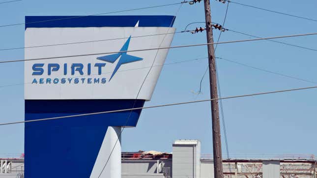 Une panneau au siège de Spirit AeroSystems