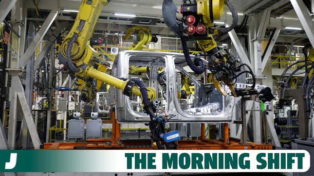 ord Motor Company robots are shown on the assembly line at the Ford Dearborn Truck Plant on September 27, 2018 in Dearborn, Michigan. The Ford Rouge Plant is celebrating 100 years as America's longest continuously operating auto plant.