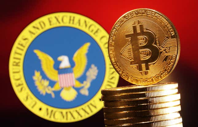 Image for article titled Bitcoin ETFs are soaring, but one is struggling. Blame high fees