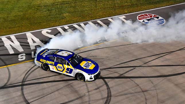 Image for article titled Chase Elliott Wins in Nashville After Lengthy Rain Delay