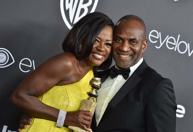 BEVERLY HILLS, CA - JANUARY 08: Actors Viola Davis and Julius Tennon arrive at the 18th Annual Post-Golden Globes Party hosted by Warner Bros. Pictures and InStyle at The Beverly Hilton Hotel on January 8, 2017 in Beverly Hills, California.