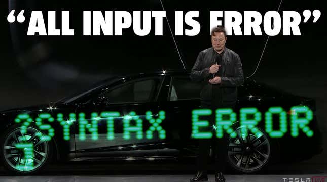 Image for article titled Elon Musk Said Something That Reveals Much Of What&#39;s Wrong With Tesla