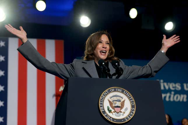 Vice President and Democratic presidential nominee Kamala Harris