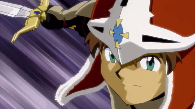 The camera shows a close up of one of the characters of the Lunar games.