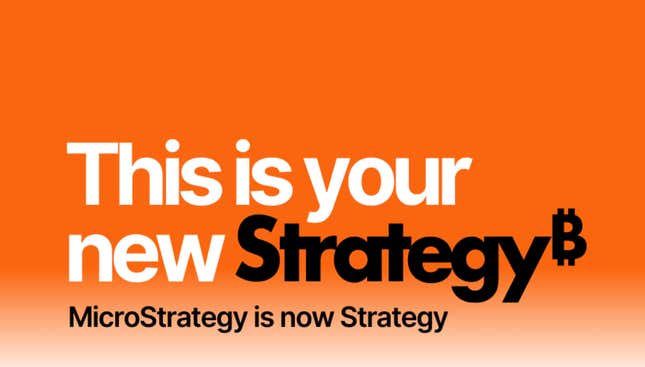 Image for article titled MicroStrategy rebrands as Strategy with a Bitcoin-inspired logo