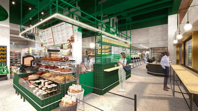 Rendering of the new Whole Foods Market Daily Shop quick-stop store