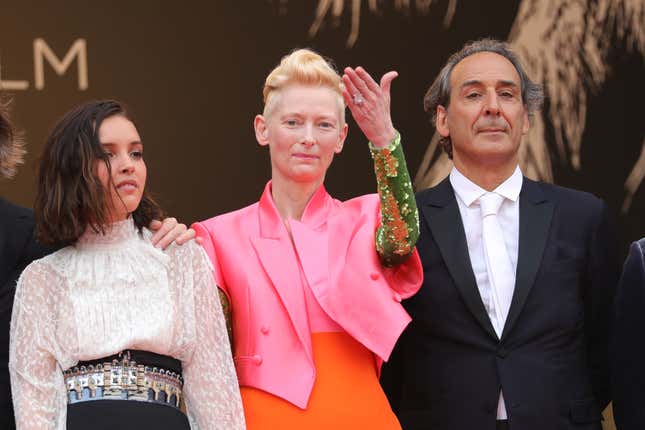 Image for article titled Tilda Swinton and Timothee Chalamet&#39;s Cannes Red Carpet Looks Kicked My Ass