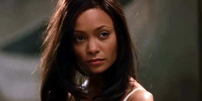Thandie Newton glaring
