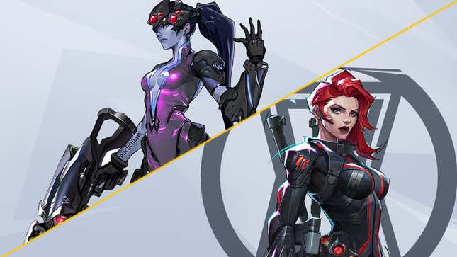 Widowmaker and Black Widow are juxtaposed together.