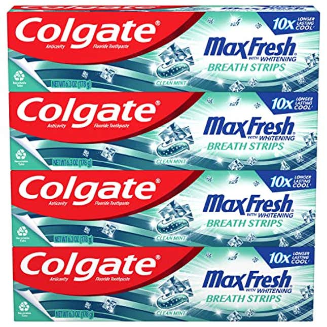 Image for article titled Colgate Max Fresh Whitening Toothpaste with Mini Strips, Now 48% Off