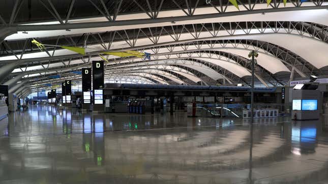 A departure hall at Kansai International Airport