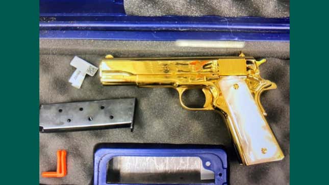 Image for article titled American Arrested For Bringing Golden Handgun To Clown School, Sentenced To A Year In Australian Jail