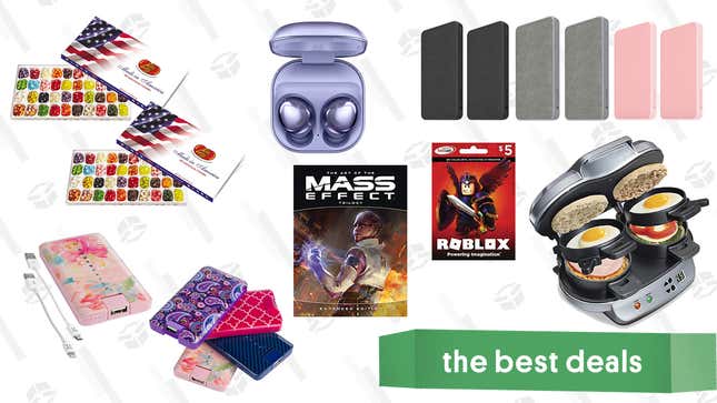 Image for article titled Monday&#39;s Best Deals: Samsung Galaxy Pro Buds, Mophie Powerstations, Roblox Robux, Hamilton Beach Sandwich Maker, and More