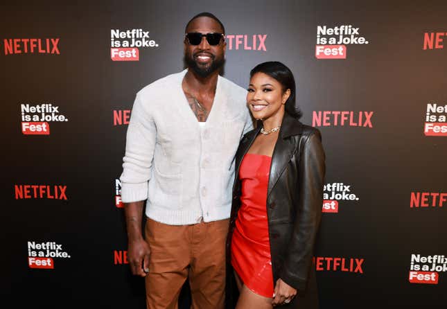 INGLEWOOD, CALIFORNIA - MAY 09: (L-R) Dwyane Wade and Gabrielle Union attend When We Gather: A Night of Stand-Up Comedy Curated by Dwyane Wade during Netflix is a Joke Fest at The Miracle Theater on May 09, 2024 in Inglewood, California.