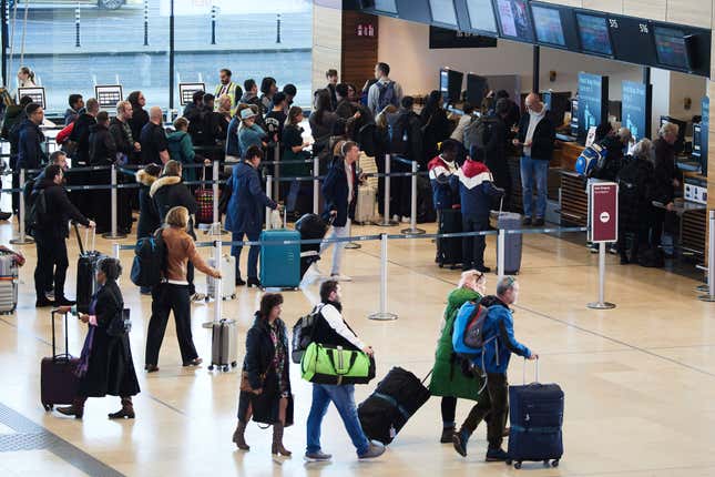 People at an airport