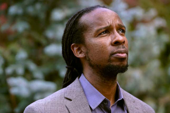 FILE - In this Oct. 21, 2020, file photo, Ibram X. Kendi, director of Boston University&#39;s Center for Antiracist Research, stands for a portrait in Boston. Boston University said Tuesday, Nov. 7, 2023 that its initial inquiry into the antiracist research center run by Kendi found no issues with how it managed its finances. The university launched the inquiry into the financials of the BU Center for Antiracist Research in September, after acknowledging the organization was laying off a number of its staff and changing its operating model. (AP Photo/Steven Senne, File)