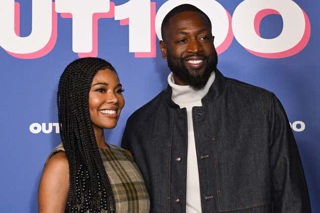 Gabrielle Union and Dwyane Wade attend Out100 Celebration - Arrivals at NeueHouse Hollywood on December 11, 2024 in Hollywood, California.