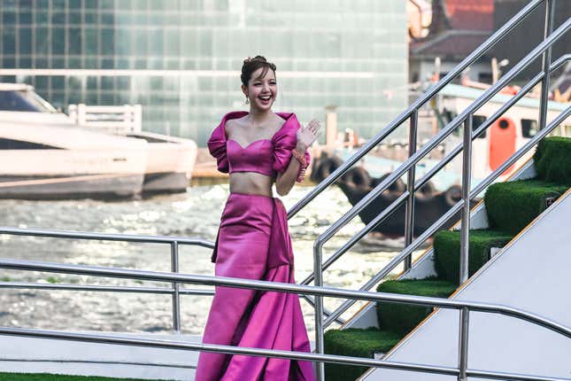 Lalisa Manobal attends The White Lotus Season 3 Bangkok Premiere in Thailand.