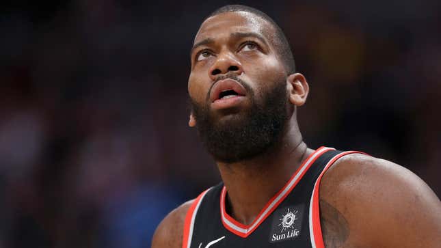 Greg Monroe #15 of the Toronto Raptors plays the Denver Nuggets at the Pepsi Center on December 16, 2018 in Denver, Colorado. 