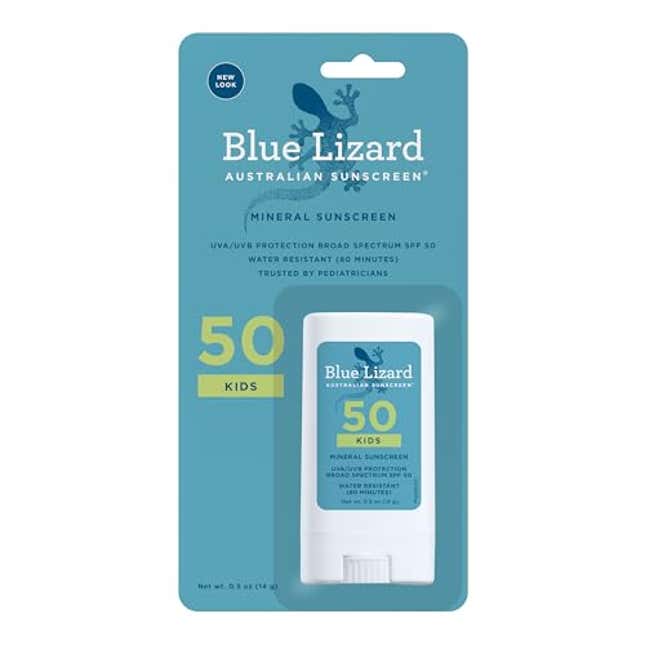 Image for article titled BLUE LIZARD Mineral Sunscreen Stick with Zinc Oxide SPF 50+ Water Resistant UVA/UVB Protection Easy to Apply Fragrance Free, Now 20% Off