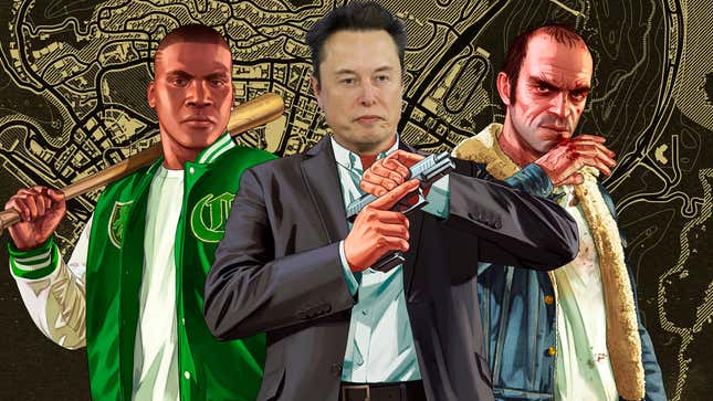 Image for article titled Elon Musk, Whose Car Company Has Faced 39 OSHA Safety Violations, &#39;Couldn&#39;t Do&#39; Crime In Grand Theft Auto