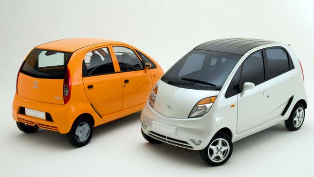 A photo of the Tata Nano supercar. 