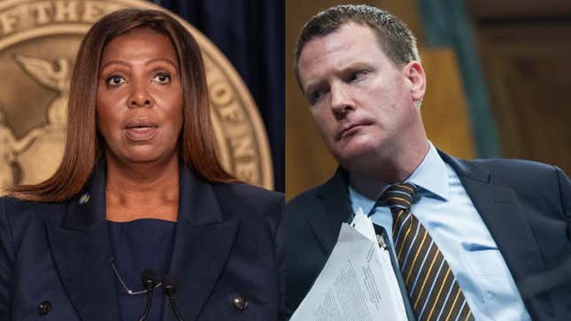 Image de l'article intitulé Surprise&amp;#xa0;: le procureur général potentiel de Trump fait un commentaire profondément offensant à propos de Letitia James